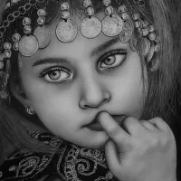 نقاشی سیاه قلم|تابلو، نقاشی، عکس|تهران, مینی‌سیتی (شهرک نفت)|دیوار