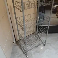 جای سیب زمینی و پیاز فلزی چرخ دار