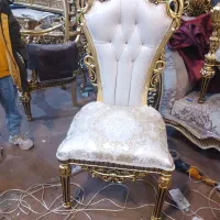 مبل خاطره 9نفره چوب گردو ورق طلا