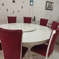 میز ناهار خوری 8 نفره گرد چرخشی