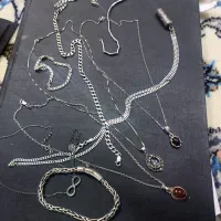 فروش تعدادی زنجیر و دستبند نقره
