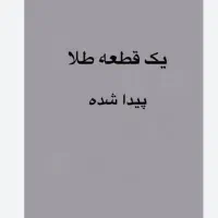 یک قطعه طلا حدود پیدا کردم