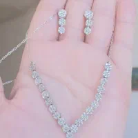 نیم ست نقره شیک وسالم عیار ۹۲۵