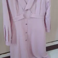 مانتو صورتی بلند سایز ۴۴