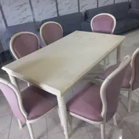 غذاخوری ۶نفره چوب روس