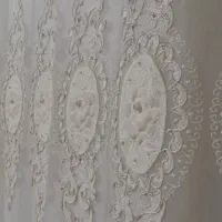 پرده حریر گل برجسته|پرده، رانر، رومیزی|اصفهان, براآن شمالی|دیوار