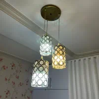 لوستر سه شعله طلایی