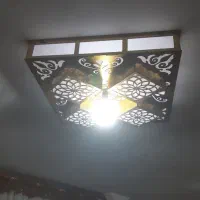 لوستر چوبی طلایی|لوستر و چراغ آویز|مشهد, سپاد|دیوار