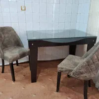 میز نهار خوری با دو عدد صندلی|میز و صندلی غذاخوری|ایلام, |دیوار