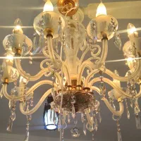 ده شاخه لوستر کریستال(جفت داره)|لوستر و چراغ آویز|ساری, |دیوار