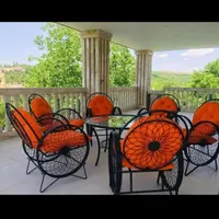 گلبرگ باغی ویلایی حیاطی صندلی فلزی|صندلی و نیمکت|تهران, افسریه|دیوار