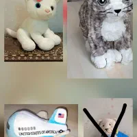 عروسک گربه و خرس و هواپیما