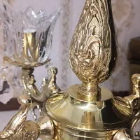 لوستر برنزی 4لامپ|لوستر و چراغ آویز|تهران, خاک سفید|دیوار