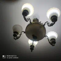 لوستر پنج شاخه|لوستر و چراغ آویز|قم, پردیسان|دیوار