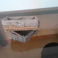 سبد نان حصیری +جا قاشقی +نو و عدد سبد نان