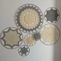 دیوارکوب قلاب بافی