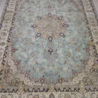 فرش 9متری کاشان2500شانه سوپر نرم طرح ابریشمی