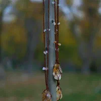 گردنبند بافت سنگ اصل سیترین|بدلیجات|تهران, فلسطین (میدان انقلاب)|دیوار