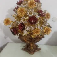 گل و گلدان کریستالی