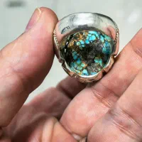 انگشتر فیروزه ناب نیشابوری مغز سنگ|جواهرات|بجنورد, |دیوار