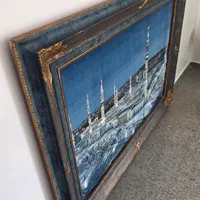 تابلوفرش ابریشم دستباف طرح مسجد النبی مدینه|تابلو فرش|تهران, زعفرانیه|دیوار