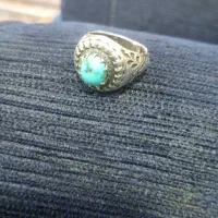 انگشتر نقره با نگین فیروزه
