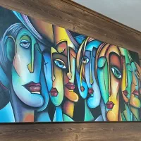 تابلو نقاشی رنگ روغن چهره ها|تابلو، نقاشی، عکس|شاهین‌شهر, شهرک پردیس|دیوار