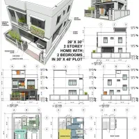رساله معماری وطراحی پلان،نما و طراحی داخلی حرفه‌ای
