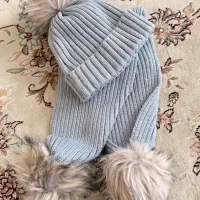 کلاه و شال زنانه بافت