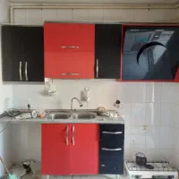 کابینت بهمراه هود و سینک ظرفشویی