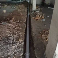 لوله کشی اب فاضلاب به اگوی شهری
