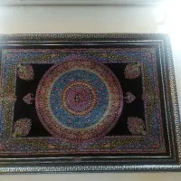 تابلو فرش زرچارک ابریشم ماشینی