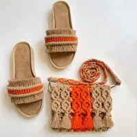 کیف و صندل مکرومه|کیف، کفش، کمربند|کرمان, |دیوار