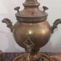 سماور برنجی زغالی