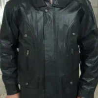 کاپشن چرم اصل گاوی نو