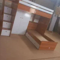 تخت دوطبقه تخت خواب 2 دو طبقه مدل ال کمددار