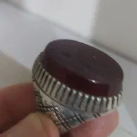 انگشتر عقیق خطی به اسم مقدس یا ضامن آهو امام رضا
