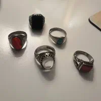 انگشتر مردانه نقره ۵ عدد