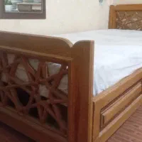 تخت ی نفره گره چینی هنر قدیم تمام چوب راش