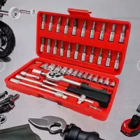 جعبه46پارچه آچار پرداخت درب منزل Box of 46 wrenche