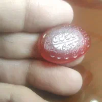 نگین عقیق سرخ با خط و من یتق الله