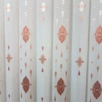پرده حریر طرحدار ۴ونیم متر  بدون والان