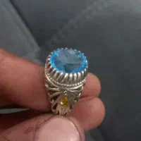 انگشتر توپاز سوئیسی دست ساز