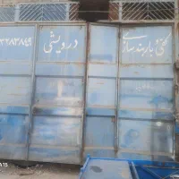 درب کارگاهی دست دوم ویک عددتیر آهن ۱۸در حدنو