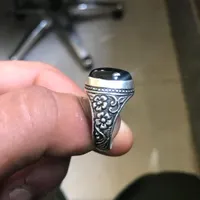 انگشتره نقره ‌سنگ عقیق