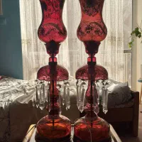 چراغ لاله عباسی طرح قاجار|لوستر و چراغ آویز|اصفهان, خانه اصفهان|دیوار