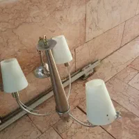 دو عدد لوستر بدنه استیل سه شاخه  و پنج شاخه|لوستر و چراغ آویز|تهران, اقدسیه|دیوار
