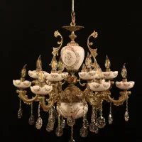 لوستر برنز مدل شاخک و سرامیک