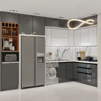 ساخت کابینت  ام دی اف|کتابخانه، شلف، قفسه‌های دیواری|گرگان, |دیوار