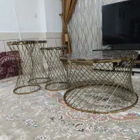 میز بزرگ و چهارتا عسلی پایه* رنگ ثابت *